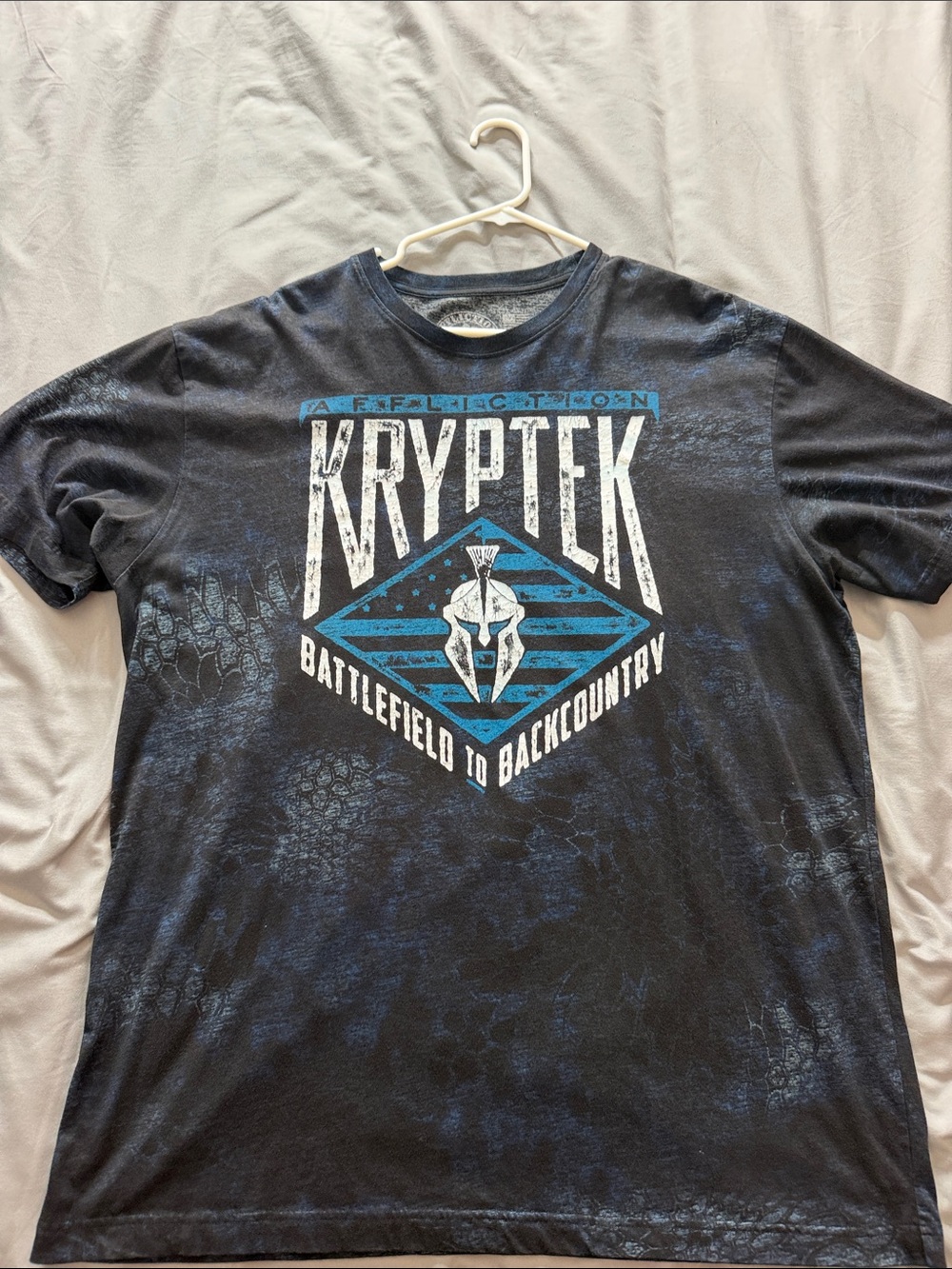 Affliction Black and Blue Kryptek Graphic Tee